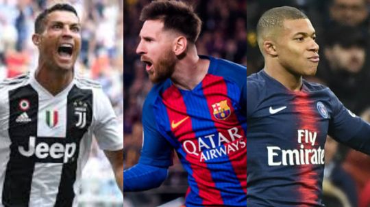 Ronaldo, Messi, dan Mbappe Copyright: © Kolase Fox Sport