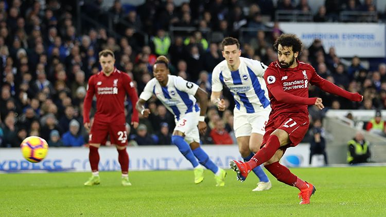 Mohamed Salah saat hendak melakukan eksekusi penalti Copyright: © Getty Images