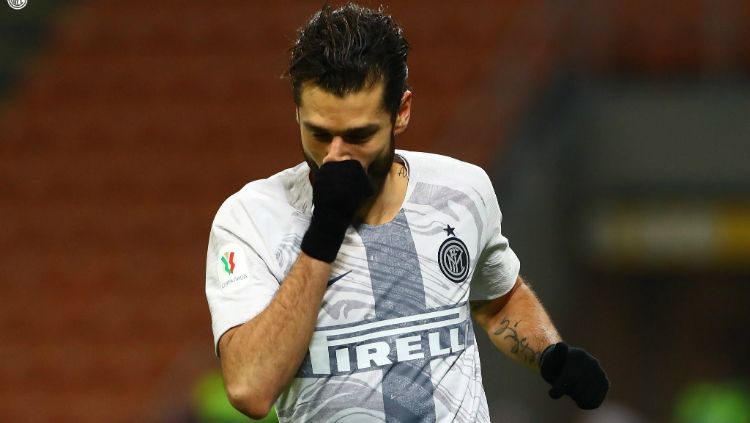 Antonio Candreva Melakukan Selebrasi Usai Mencetak Gol Untuk Inter Milan Copyright: © twitter