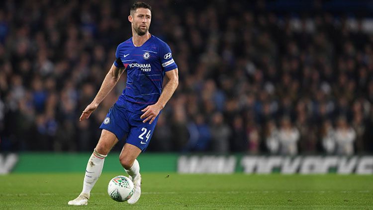 Gary Cahill, bek tengah sekaligus kapten Chelsea. Copyright: © INDOSPORT