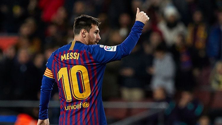 Lionel Messi, pemain megabintang Barcelona. Copyright: © INDOSPORT