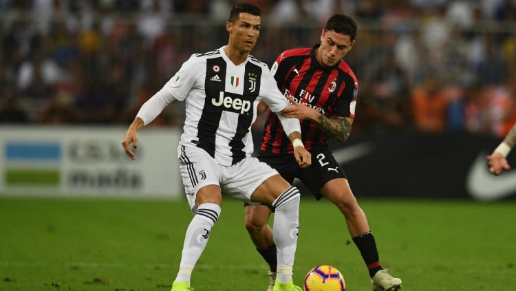 Cristiano Ronaldo saat pertandingan Juventus vs AC Milan. Copyright: © INDOSPORT