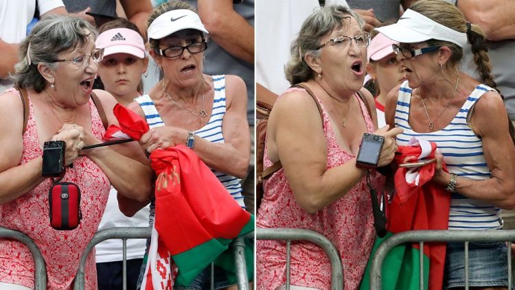 Dua Wanita yang Bertengkar di Australia Open 2019 karena memperebutkan headband Aryna Sabalenka Copyright: © Yahoo Sports
