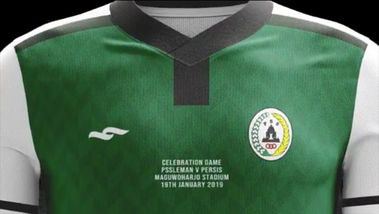 Jersey khusus PSS Sleman untuk laga Celebration Game Cinta dan Dedikasi 2. Copyright: © Twitter/@apparel_sembada