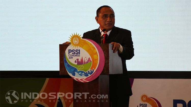 Edy Rahmayadi resmi mengundurkan diri dari jabatan Ketua Umum PSSI. Copyright: © Fitra Herdian/INDOSPORT