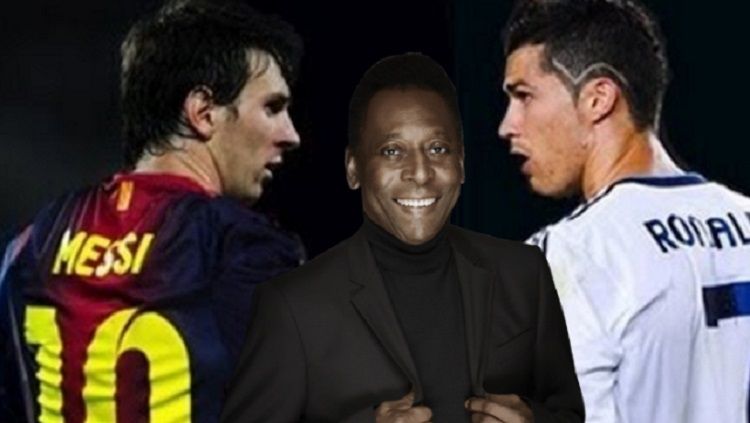 Lionel Messi, Pele, dan Cristiano Ronaldo Copyright: © Soccerinfomania