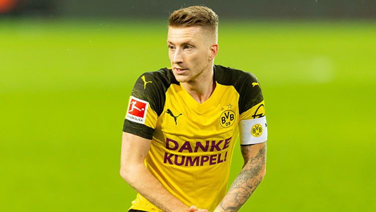 Jelang laga lanjutan Liga Champions 2022/23 antara Manchester City vs Borussia Dortmund, Marco Reus beberkan kunci hentikan Erling Braut Haaland. Copyright: © INDOSPORT