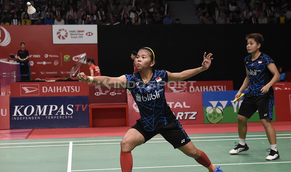 Greysia Polii/Apriyani Rahayu kalahkan Gabriela Stoeva/Stefani Stoeva dari Bulgaria Copyright: © Herry Ibrahim/INDOSPORT