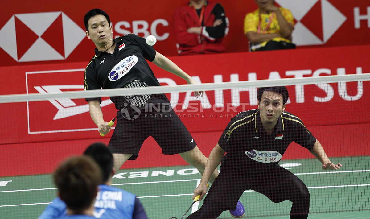 Hendra Setiawan/ Muhammad Ahsan berhasil melaju ke semifinal Indonesia Master 2019. Copyright: &copy; Herry Ibrahim/INDOSPORT