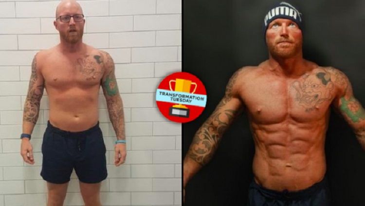Chris Halsall, binaragawan yang berhasil pulih dari kanker kulit karena rajin olahraga Copyright: © Joe