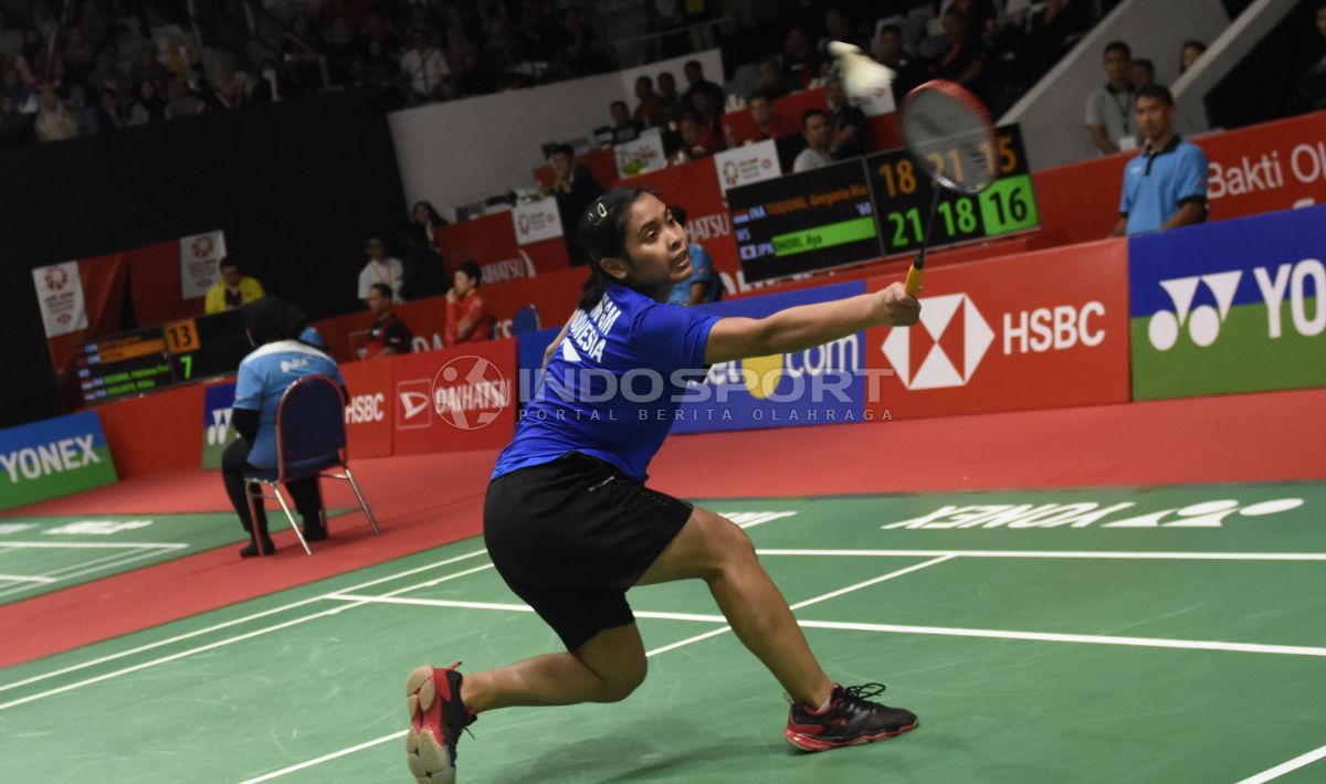 Gregoria Mariska Tunjung, salah satu pemain dari klub Mutiara Kardinal. Copyright: © Herry Ibrahim/INDOSPORT