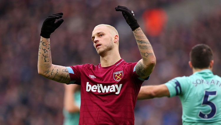 Marko Arnautovic. pemain bintang West Ham United. Copyright: © Getty Images