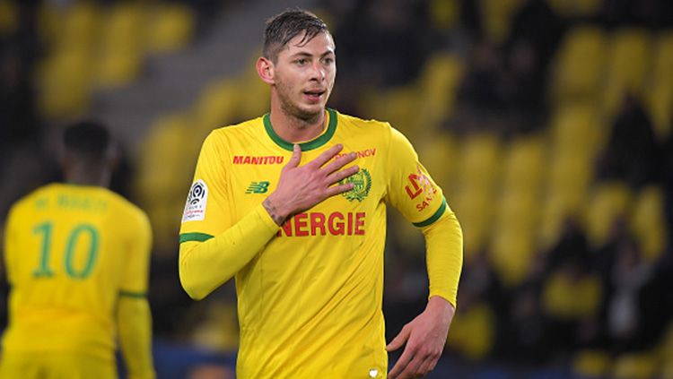 Emiliano Sala saat melakukan selebrasi. Copyright: © Getty Images