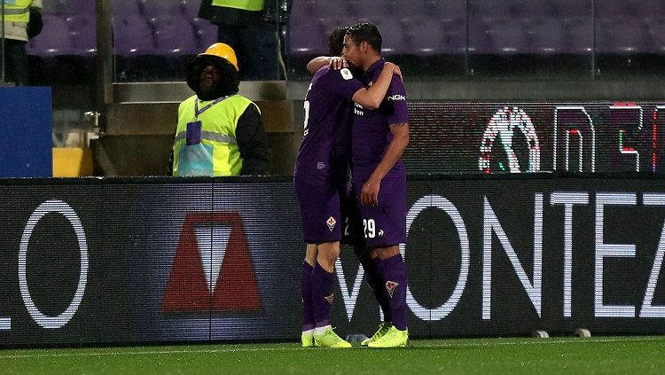Federico Chiesa mencetak gol kedua ke gawang AS Roma Copyright: &copy; Getty Images