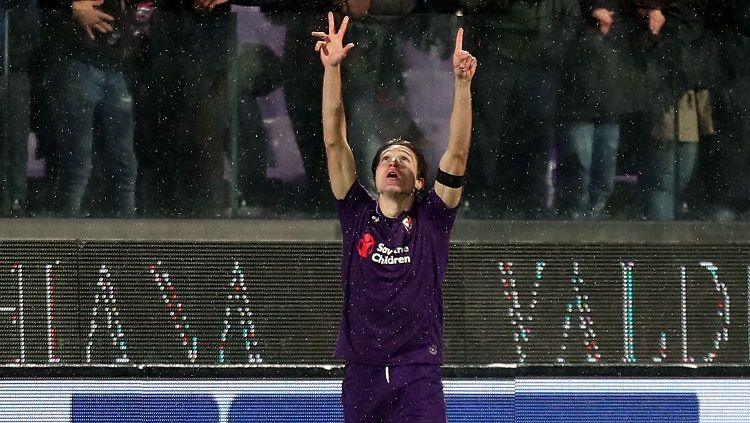 Federico Chiesa mencetak gol ke gawang AS Roma Copyright: © Getty Images