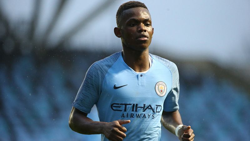 Rabbi Matondo semasa masih membela tim muda Manchester City. Copyright: © Getty Images