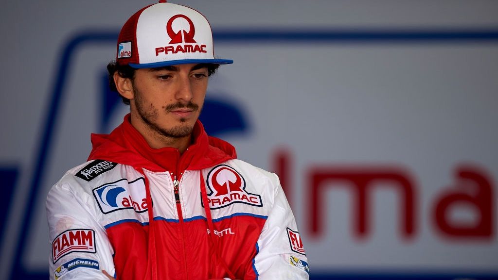 Tim pabrikan Ducati akhirnya resmi menunjuk pembalap Pramac, Francesco Bagnaia, sebagai pembalap mereka di MotoGP musim depan menggantikan Andrea Dovizioso. Copyright: © Getty Images