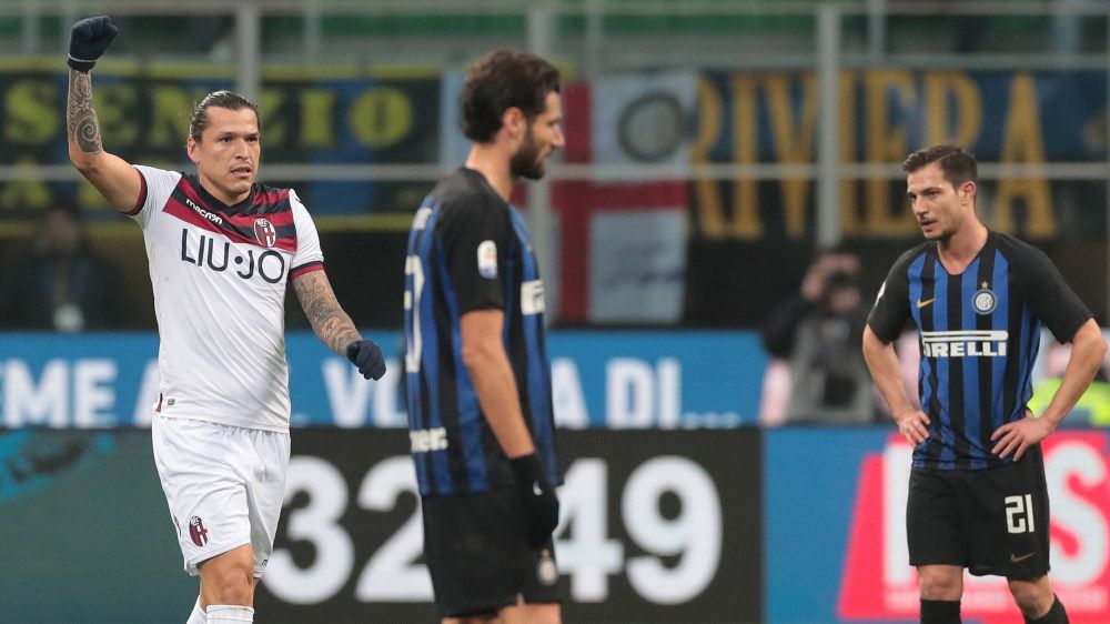 Federico Santander bobol gawang Inter Milan Copyright: © Getty Images