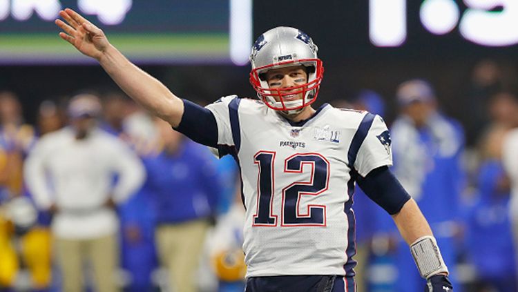 Tom Brady dari tim new England Patriots. Copyright: © GettyImages