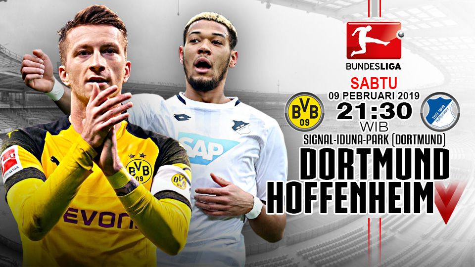 Pertandingan Borussia Dortmund vs Hoffenheim. Copyright: © Indosport.com