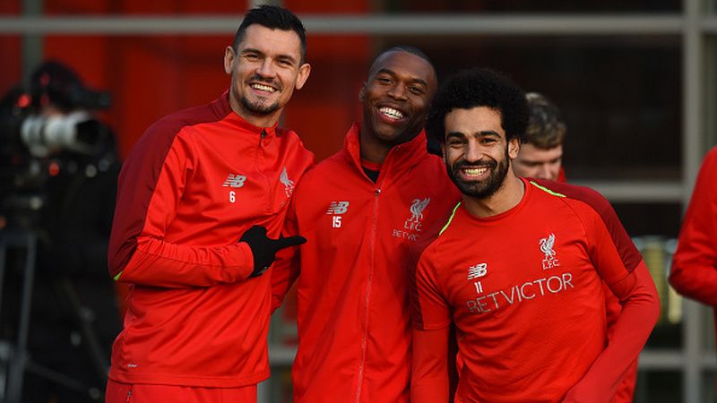 Dejan Lovren, Daniel Sturridge, dan Mohamed Salah Copyright: © INDOSPORT