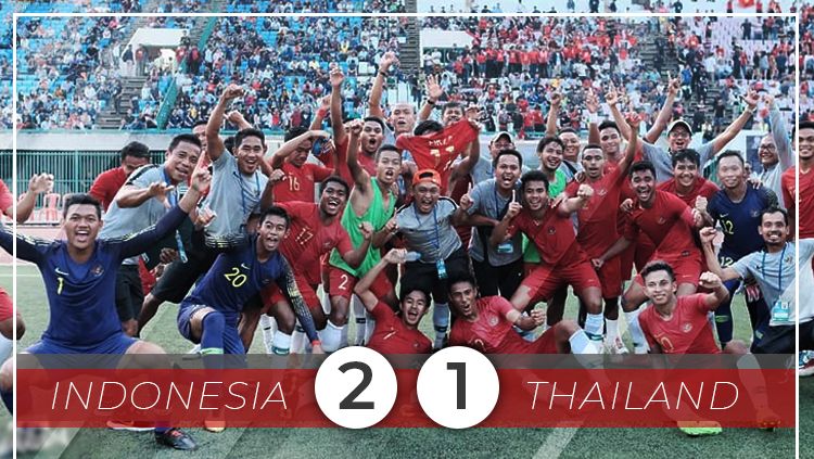 Hasil pertandingan Timnas Indonesia U-22 melawan Thailand di final Piala AFF U-22 2019. Copyright: © INDOSPORT