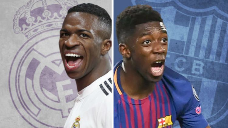 Vinicius Junior (Real Madrid) dan Ousmane Dembele (Barcelona) Copyright: © marca.com