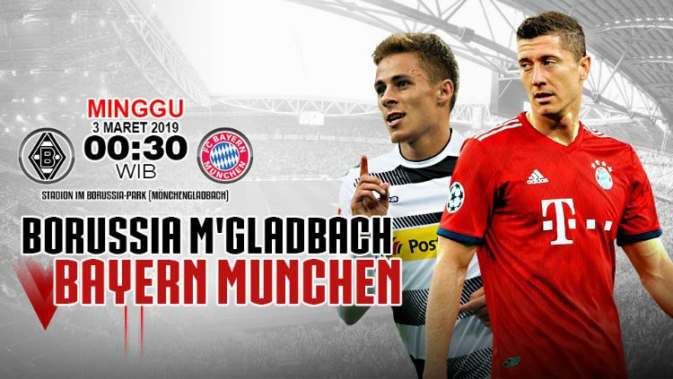 Prediksi Pertandingan Bundesliga Jerman 2018/19: Borussia Monchengladbach vs Bayern Munchen. Copyright: © rido/Indosport