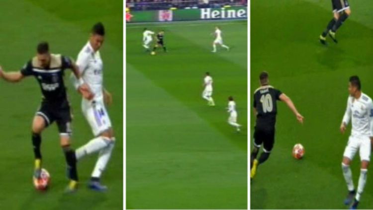 Aksi Dusan Tadic Melewati Pemain Real Madrid Copyright: © marca