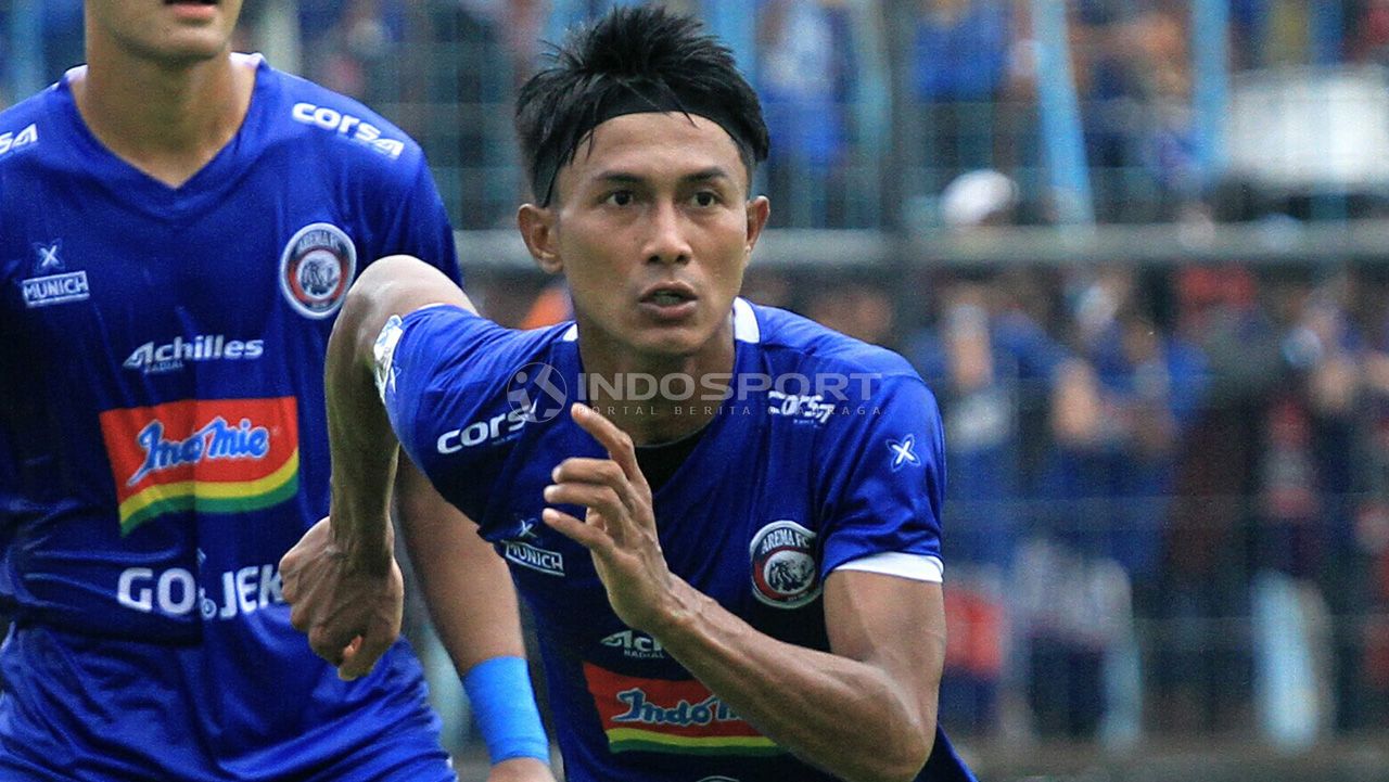 Kapten tim Arema FC, Johan Ahmat Farisi Copyright: © Ian Setiawan/Indosport.com