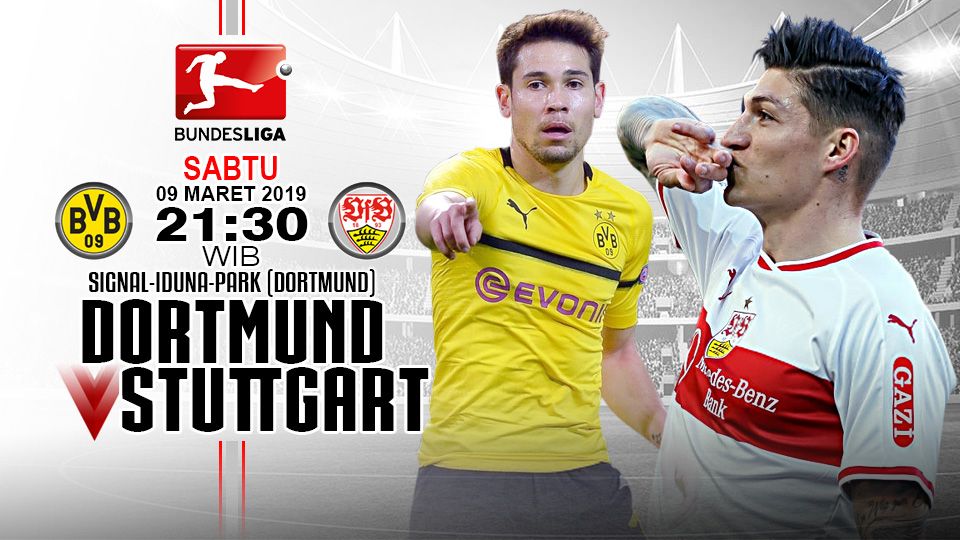 Pertandingan Borussia Dortmund vs VfB Stuttgart. Copyright: © Indosport.com
