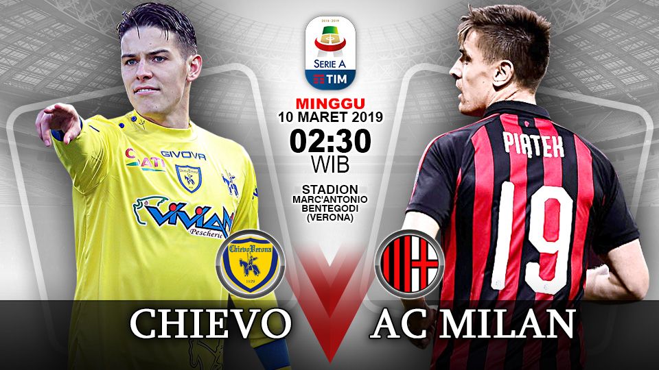 Pertandingan Chievo vs AC Milan. Copyright: © Indosport.com