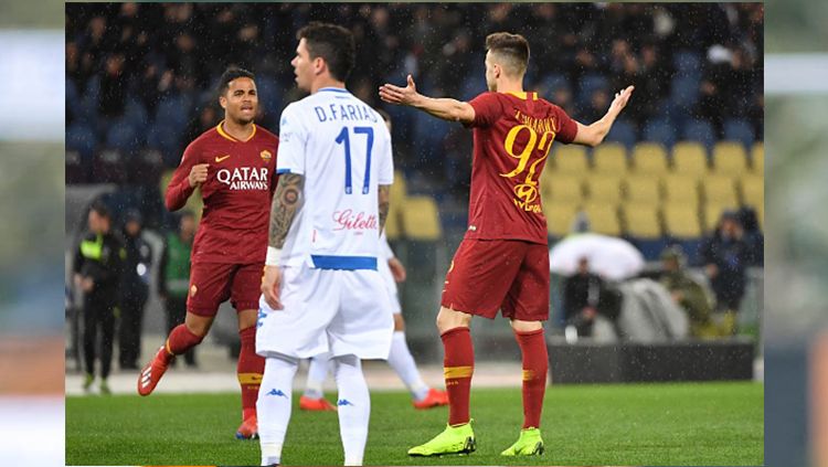 Suasana pertandingan AS Roma vs Empoli. Copyright: © Getty Images