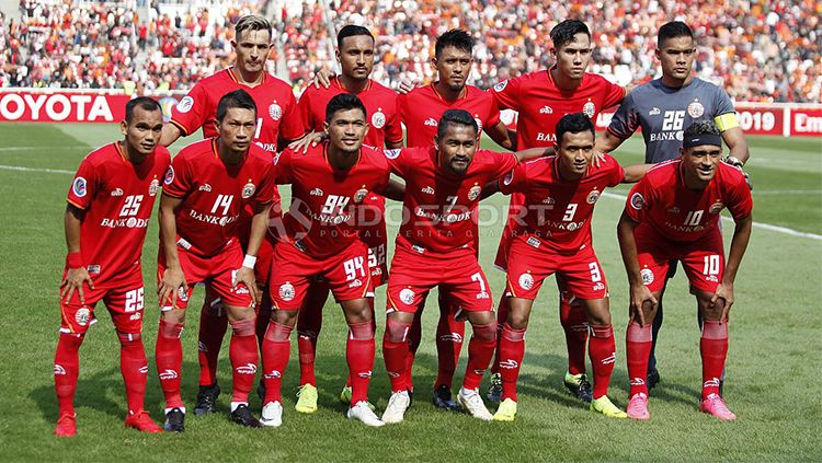 Skuat Persija Jakarta jelang pertandingan Piala AFC 2019 menghadapi wakil Myanmar, Shan United. Copyright: © Herry Ibrahim/INDOSPORT