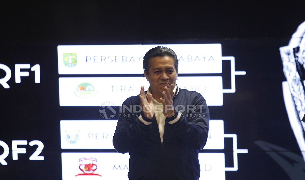 Gusti Randa sebagai PLT Ketum PSSI hadir drawing Piala Presiden 2019. Copyright: © Herry Ibrahim/INDOSPORT