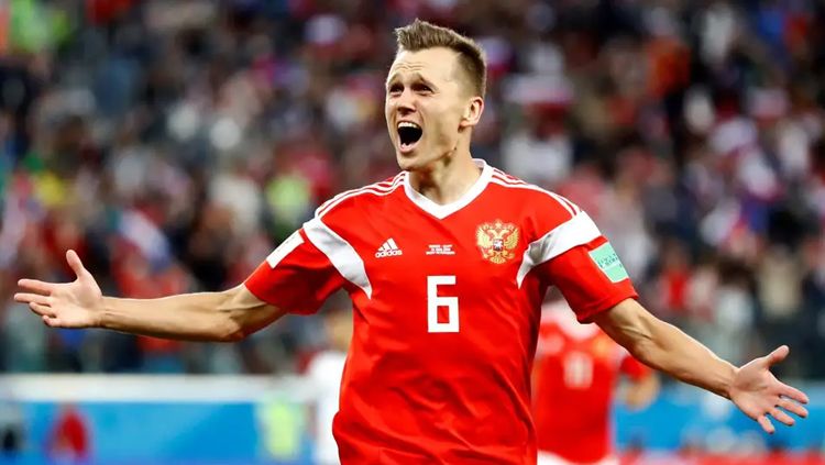 Gelandang Timnas Rusia, Denis Cheryshev Copyright: © Laurence Griffiths/Getty Images