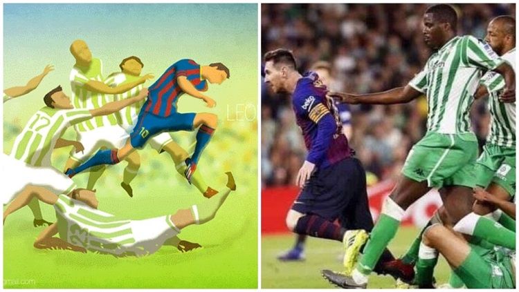 Lukisan Lionel Messi Jadi Kenyataan di Laga Barcelona vs Real Betis Copyright: © Marca