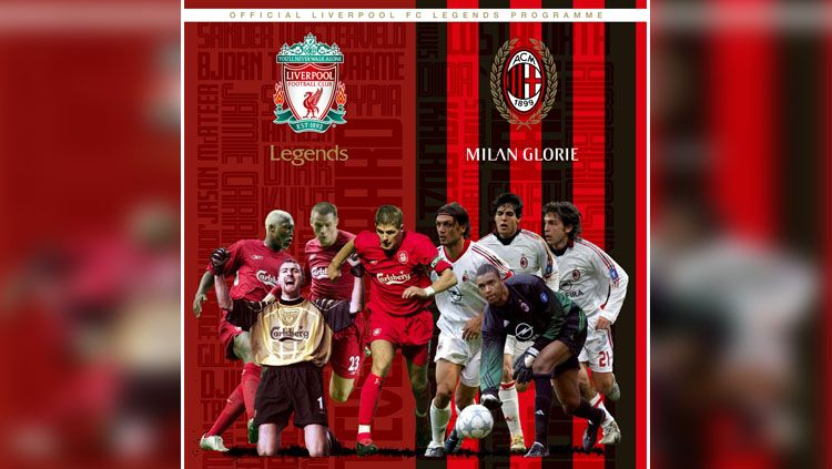 Laga amal akan tersaji antar legenda Liverpool vs AC Milan. Copyright: © Liverpool FC