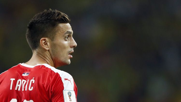 Striker Timnas Serbia Dusan Tadic. Copyright: &copy; Twitter/@Coral
