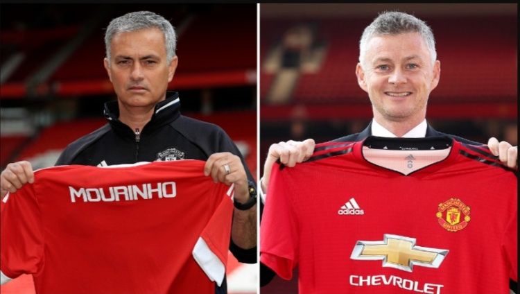 Perbedaan Ekspresi Jose Mourinho dan Ole Gunnar Solskjaer Saat Resmi Menjadi Pelatih Manchester United Copyright: © Sport Bible