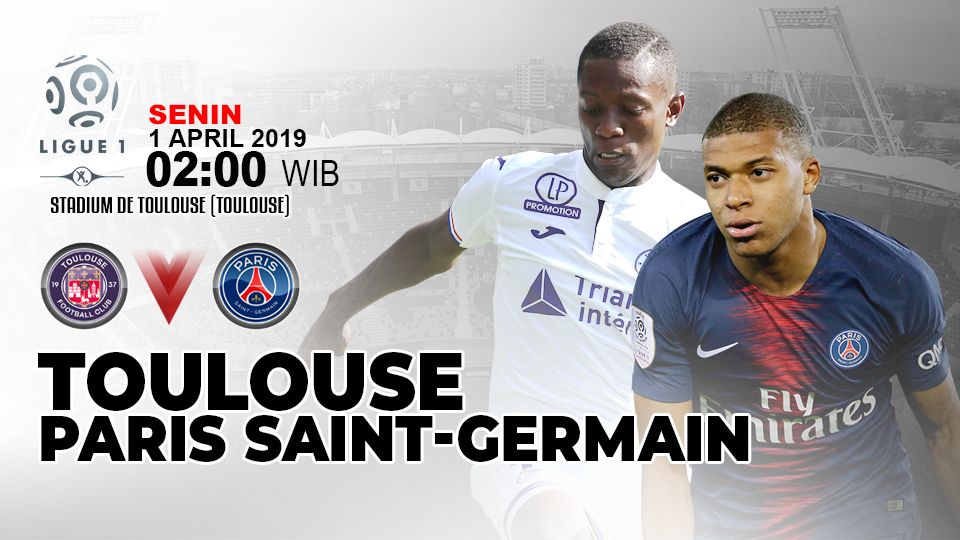 Pertandingan Toulouse vs Paris Saint-Germain. Copyright: &copy; Indosport.com