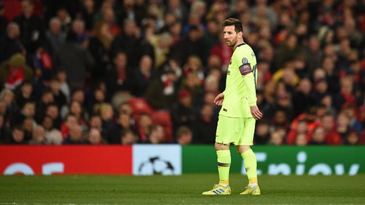 Bintang andalan Barcelona, Lionel Messi, catatkan rekor gila di luar nalar setelah secara resmi dinobatkan sebagai top skor LaLiga Spanyol 2020/21. Copyright: © OLI SCARFF/AFP/Getty Images