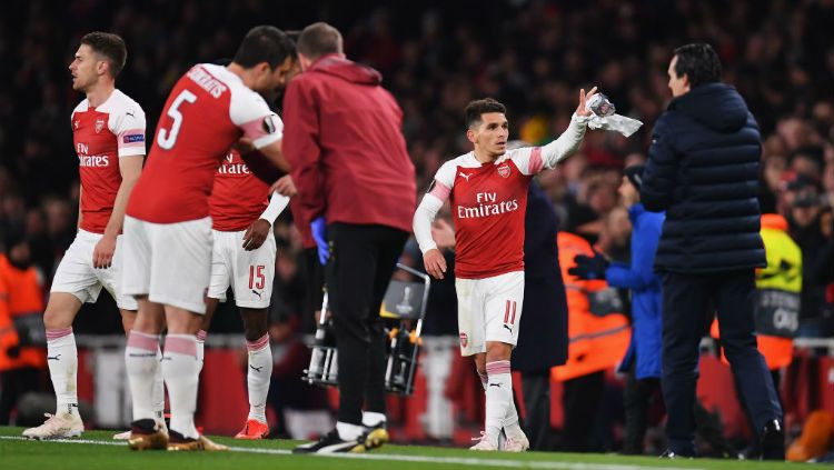 Arsenal berhasil menang atas Napoli di pertandingan leg pertama perempatfinal Liga Europa, Jumat (12/04/19) dini hari. Justin Setterfield/Getty Images Copyright: © Justin Setterfield/Getty Images