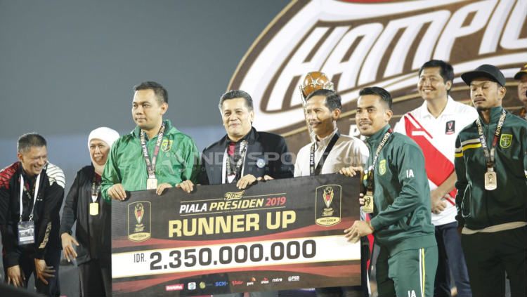 Persebaya Surabaya menjadi runner up Piala Presiden 2019. Herry Ibrahim/INDOSPORT Copyright: © Herry Ibrahim/INDOSPORT