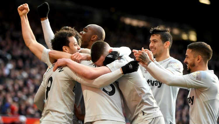 West Ham United menyamakan kedudukan lewat gol Felipe Anderson. Copyright: © Gareth Copley/Getty Images