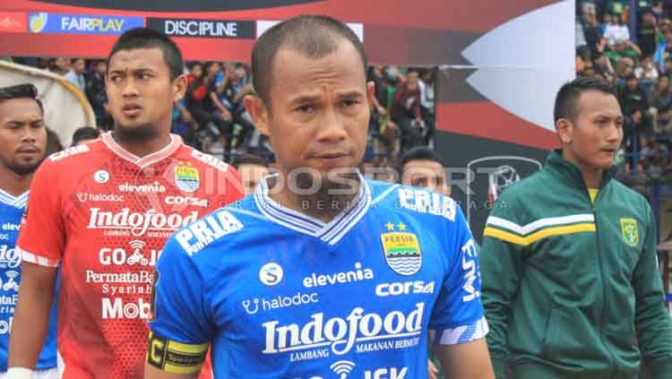 Kapten Persib Bandung, Supardi Nasir, dalam pertandingan Liga 1 2019. Copyright: © Arif Rahman/INDOSPORT
