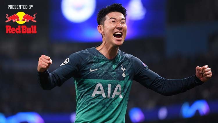 Selebrasi Son Heung-min usai cetak gol ke gawang Manchester City. Foto: Laurence Griffiths/Getty Images Copyright: © Laurence Griffiths/Getty Images