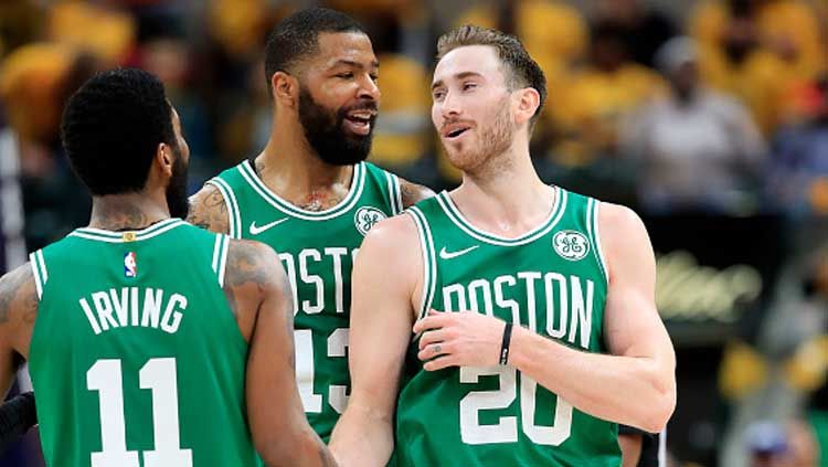 Boston Celtics memastikan diri melaju ke semifinal  NBA Playoffs 2019. Copyright: © Andy Lyons/GettyImages