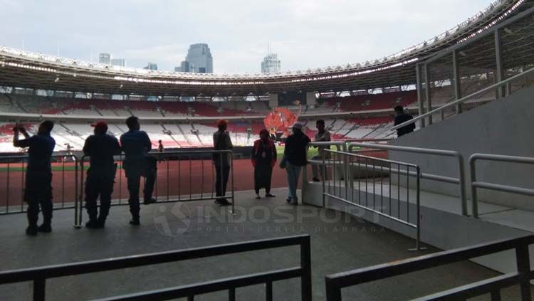Situasi Stadion GBK jelang laga Persija vs Ceres. Copyright: © Zainal Hasan/INDOSPORT