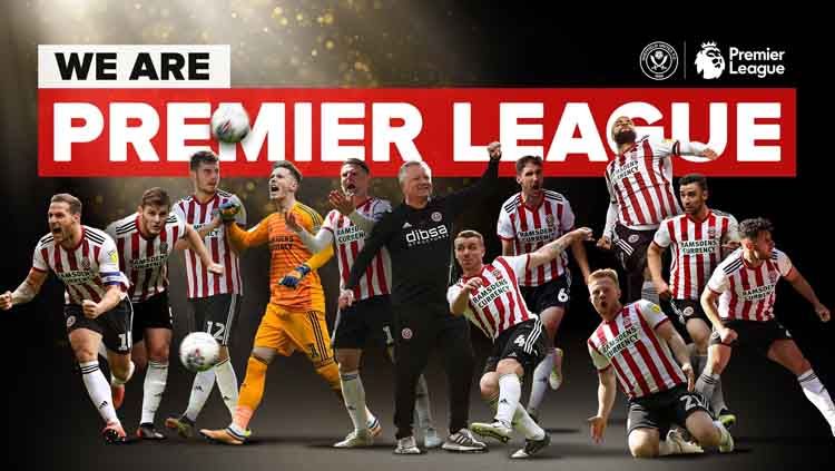 Tim Divisi Championship, Sheffield United FC berhasil lolos promosi ke Liga Primer Inggris. Copyright: © Sheffield United